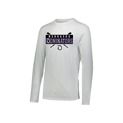 [FTLCUBWH-YS-LOGO2] Youth LS Ultra-blend T-Shirt (Youth S, White, Logo 2)