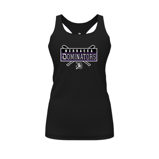 [CUS-DFW-RCBK-PER-BLK-FYS-LOGO2] Racerback Tank Top (Female Youth S, Black, Logo 2)