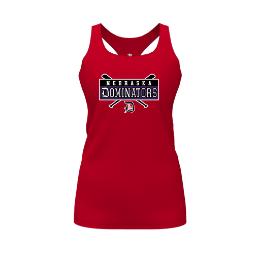 [CUS-DFW-RCBK-PER-RED-FYS-LOGO2] Racerback Tank Top (Female Youth S, Red, Logo 2)