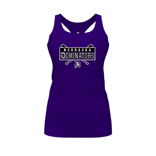 [FT0TRBPP-FYS-LOGO2] Decker Racerback Tank Top (Female Youth S, Purple, Logo 2)
