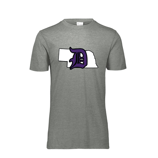 [FTSCUBGY-AS-LOGO1] Decker Men's Tri-Blend T-Shirt - Short Sleeve (Adult S, Gray, Logo 1)