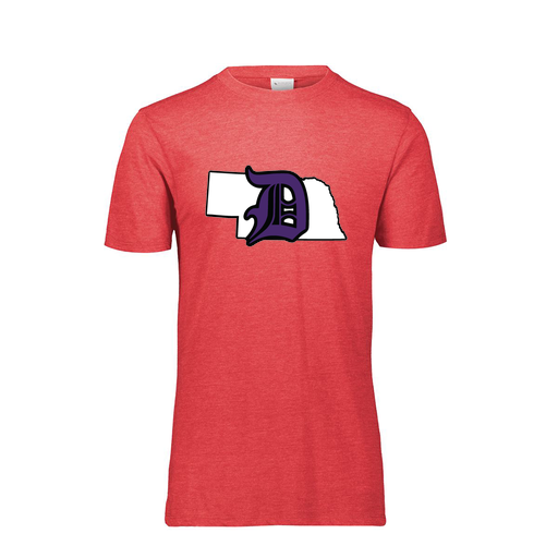 [FTSCUBRD-AS-LOGO1] Decker Men's Tri-Blend T-Shirt - Short Sleeve (Adult S, Red, Logo 1)