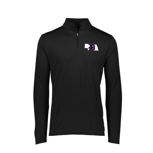 [FTLQFLBK-FAXS-LOGO1] Decker Women's Flex-Lite 1/4 Zip Shirt (Female Adult XS, Black, Logo 1)