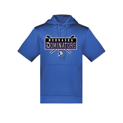 [6871.060.S-LOGO2] Men's Dri Fit Short Sleeve Hoodie (Adult S, Royal, Logo 2)