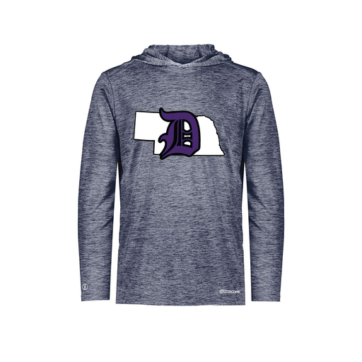 [FOLHCGNV-YS-LOGO1] Decker Youth Charge Hoodie (Youth S, Navy, Logo 1)