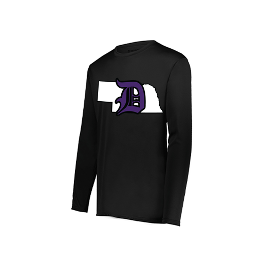 [222822.080.XS-LOGO1] Men's LS Smooth Sport Shirt (Adult XS, Black, Logo 1)