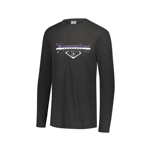 [FTLCUBBK-AXS-LOGO3] Decker Men's Tri-Blend T-Shirt - Long Sleeve (Adult XS, Black, Logo 3)