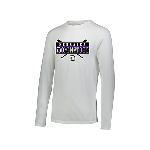 [FTLCUBWH-AXS-LOGO2] Decker Men's Tri-Blend T-Shirt - Long Sleeve (Adult XS, White, Logo 2)