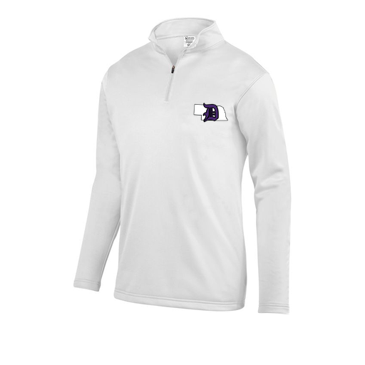 [FOLQFFWH-AS-LOGO1] Decker Men's FlexFleece 1/4 Zip (Adult S, White, Logo 1)