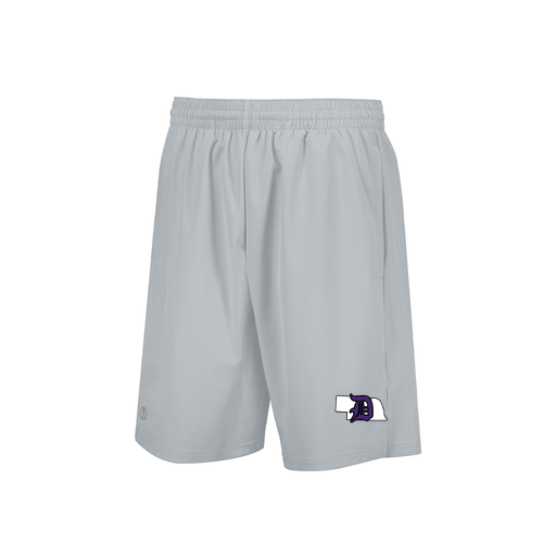 [229556.099.XS-LOGO1] Men's Weld Short (Adult XS, Silver, Logo 1)