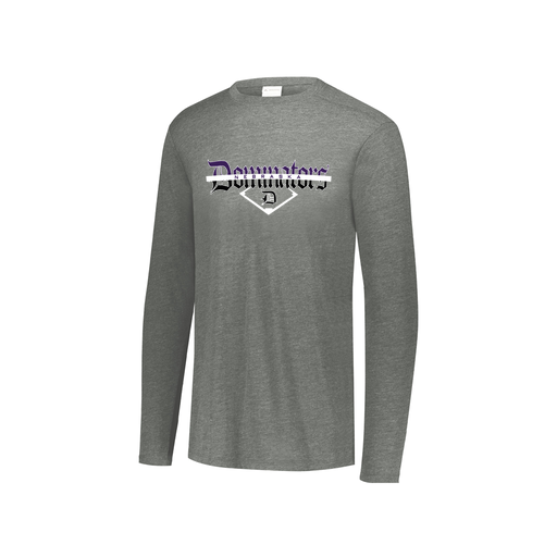 [FTLCUBGY-YS-LOGO3] Decker Youth Tri-Blend T-Shirt - Long Sleeve (Youth S, Gray, Logo 3)