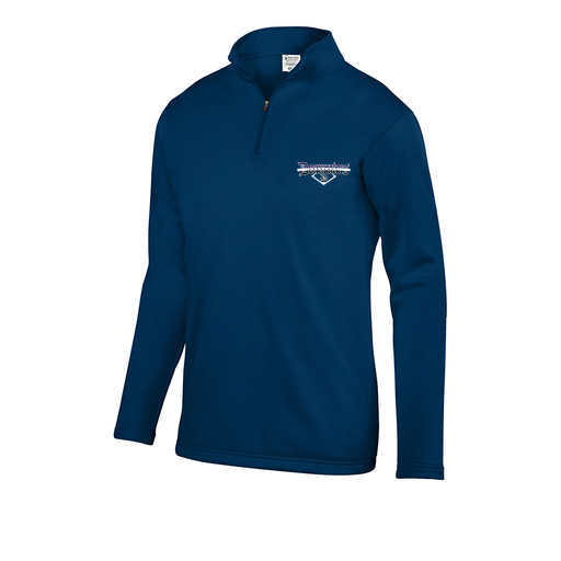 [FOLQFFNV-YS-LOGO3] Decker Youth FlexFleece 1/4 Zip (Youth S, Navy, Logo 3)