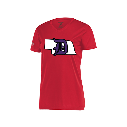 [222820.083.S-LOGO1] Ladies Movement Dri Fit Shirt (Female Adult S, Red, Logo 1)